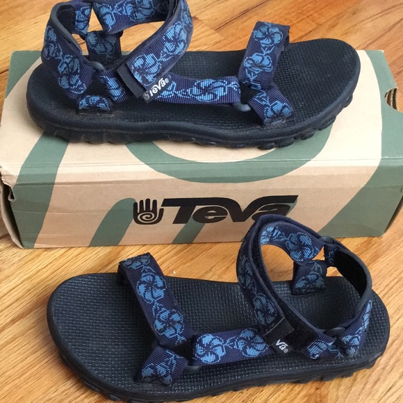 Sz 9 Teva storm sandals. Blue Hawaii print - Picture 7 of 8